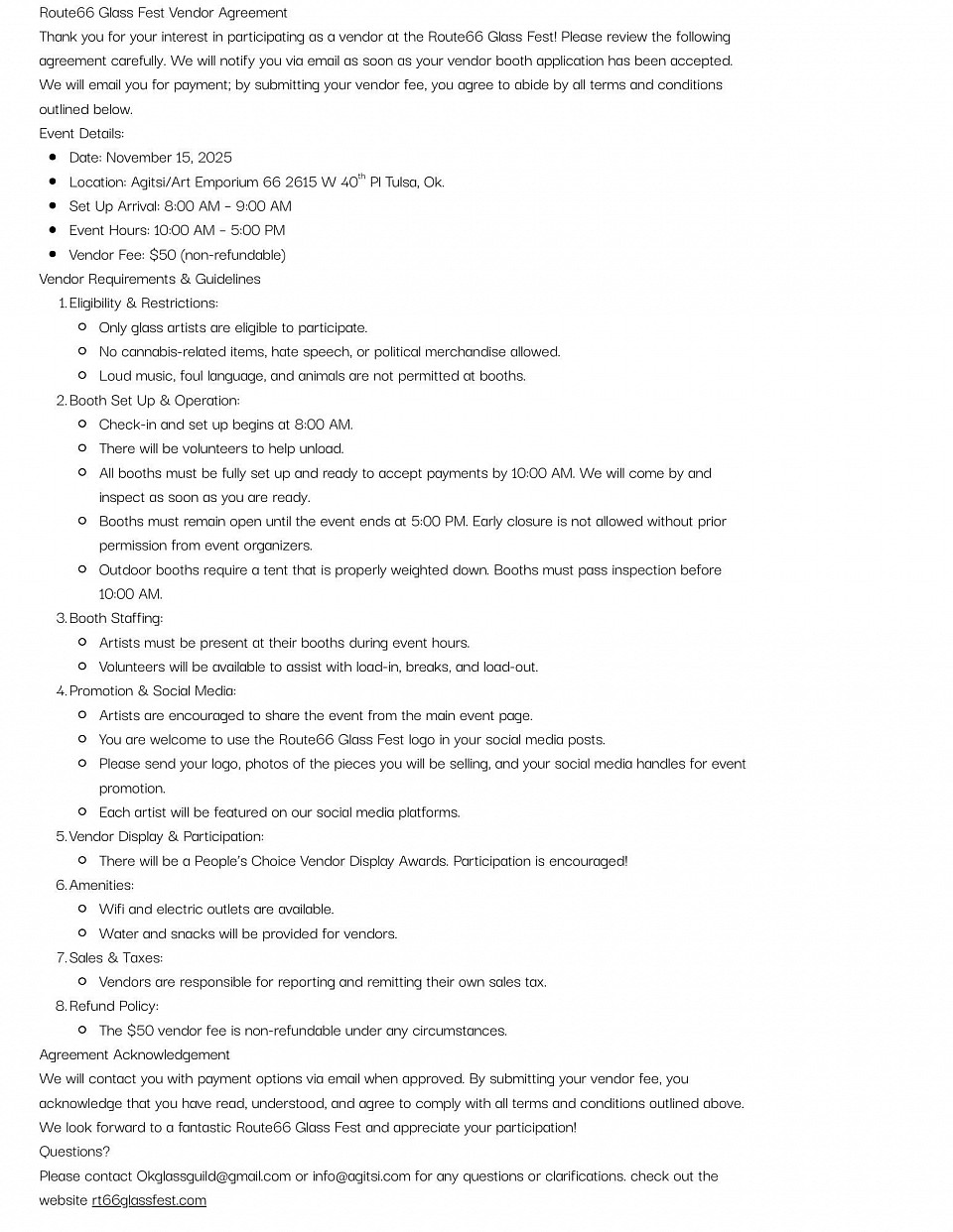 vendor agreement
